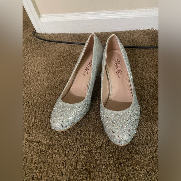 Bella Luna silver gem heels size 7.5 - Picture 3 of 7